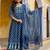 women ethnic motifs printed regular  cotton kurta with trousers & with dupatta