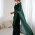 Green embellished beads and stones tissue saree