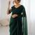 Green embellished beads and stones tissue saree