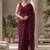 Maroon sequinned  cotton designer khadi saree