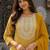 women ethnic motifs printed regular thread work  cotton kurta with trousers & with dupatta