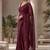 Maroon sequinned  cotton designer khadi saree