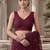 Maroon sequinned  cotton designer khadi saree