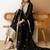 women ethnic motifs embroidered regular sequinned silk chiffon kurta with trousers & with