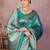 Teal ethnic motifs zari art silk heavy work saree