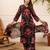 women floral embroidered beads and stones  cotton kurta with palazzos & with dupatta