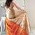 Rust rust woven design tissue sarees