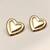 Anti-tarnish double heart design, polished finish, stud closure, women's jewellery