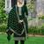floral embroidered sequinned straight kurta with trousers & dupatta