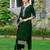 floral embroidered sequinned straight kurta with trousers & dupatta
