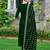 floral embroidered sequinned straight kurta with trousers & dupatta