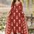 women ethnic motifs printed regular  cotton kurta with trousers & with dupatta