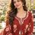 women ethnic motifs printed regular  cotton kurta with trousers & with dupatta