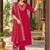 womenembroidered regular chanderi silk kurta set
