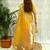Yellow zari organza designer banarasi saree