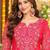 women ethnic motifs embroidered kurta with trousers & dupatta