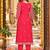 women ethnic motifs embroidered kurta with trousers & dupatta