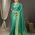 Teal ethnic motifs zari  georgette kanjeevaram saree