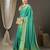 Teal ethnic motifs zari  georgette kanjeevaram saree