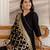 women ethnic motifs printed angrakha kurta with trousers & with dupatta