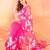 Pink pink floral printed organza saree