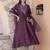 women geometric embroidered silk kurta with trousers & dupatta