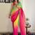 Yellow embellished sequinned  georgette designer holi saree