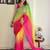 Yellow embellished sequinned  georgette designer holi saree