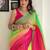 Yellow embellished sequinned  georgette designer holi saree