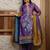 women floral embroidered regular thread work kurta with trousers & with dupatta