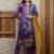 women floral embroidered regular thread work kurta with trousers & with dupatta