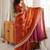 Mustard mustard embellished embroidered satin heavy work saree unstiched blouse