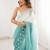 Multicolor embellished embroidered poly chiffon saree