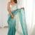 Multicolor embellished embroidered poly chiffon saree