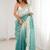 Multicolor embellished embroidered poly chiffon saree