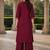 women floral embroidered regular thread work  cotton kurta with palazzos