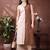 women colourblocked  cotton kurta with palazzos