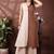 women colourblocked  cotton kurta with palazzos