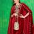 women ethnic motifs embroidered regular thread work velvet kurta with trousers & with dupatta