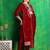 women ethnic motifs embroidered regular thread work velvet kurta with trousers & with dupatta