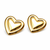 Anti-tarnish double heart design, polished finish, stud closure, women's jewellery
