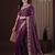 Magenta woven design zari  georgette kanjeevaram saree
