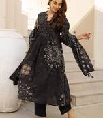 women leheriya printed pleated  cotton kurta with palazzos & with dupatta