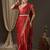 Red red & gold-toned woven design zari  georgette kanjeevaram saree