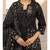 women leheriya printed pleated  cotton kurta with palazzos & with dupatta