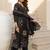 women leheriya printed pleated  cotton kurta with palazzos & with dupatta