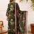 women floral embroidered beads and stones  cotton kurta with palazzos & with dupatta