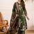 women floral embroidered beads and stones  cotton kurta with palazzos & with dupatta