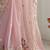 Pink embellished sequinned organza saree