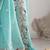 Blue embellished sequinned organza saree